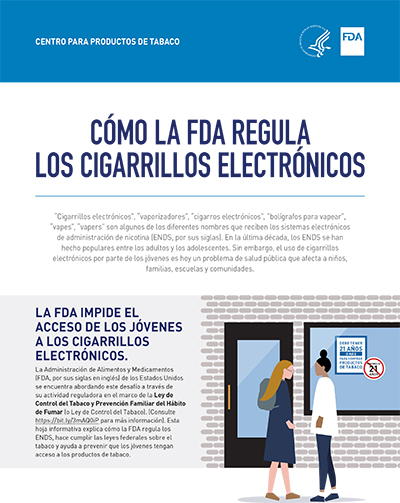 How FDA Regulates Vapes fact sheet (SPANISH)