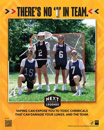 There’s No Vape in Team—Lacrosse A poster