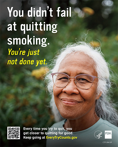 Cigarette Cessation, You Didn’t Fail at Quitting, 10 poster