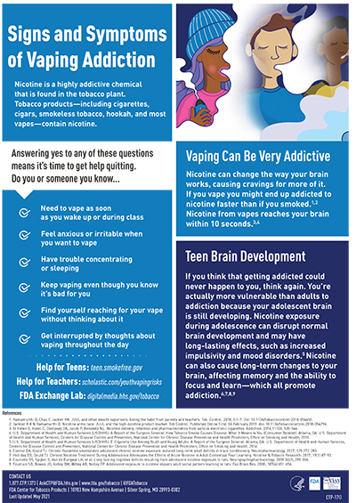 Signs and Symptoms of Vaping Addiction Tobacco Education