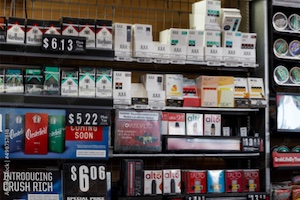 a cigarette retail display