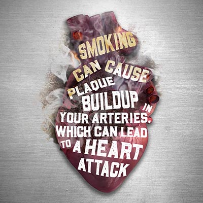 If you smoke, you’re doing real damage to your arteries and heart. #Smoking #Cigarettes #Cigs