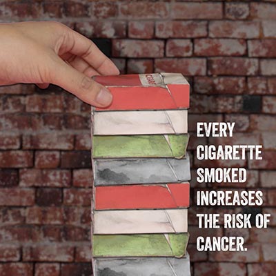 It’s a fact that every cigarette a smoker consumes increases the risk for cancer. #Smoking #Cigarettes #Cigs