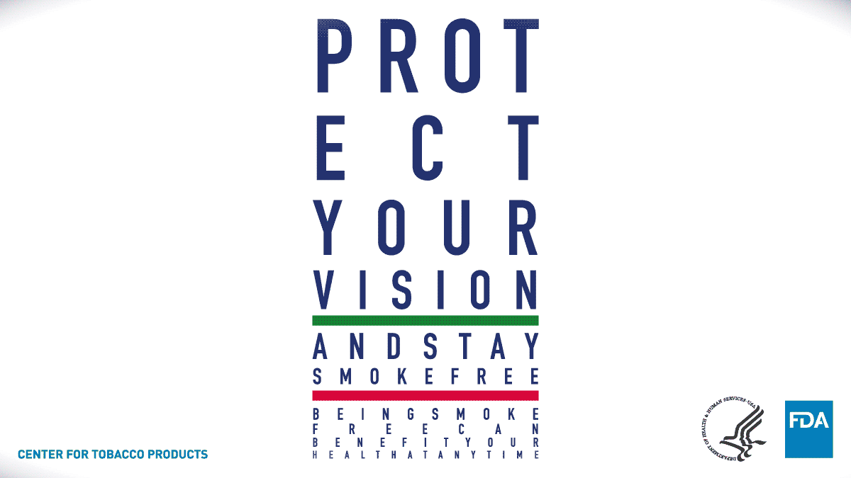 Smoking cigarettes can cause eye diseases that can lead to vision loss and blindness, like cataracts and age-related macular degeneration (AMD). Learn more about how smoking affects your eyes: https://go.usa.gov/xunYV via @FDATobacco.